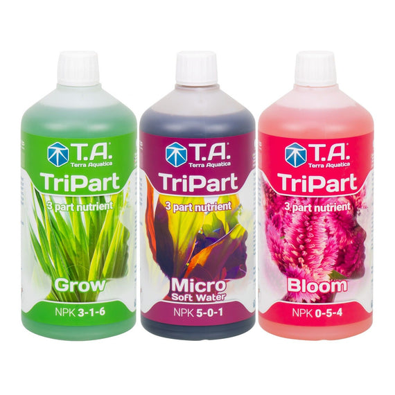 Starter Kit TriPart version eau douce : Grow, Micro eau douce et Bloom en 500 ml