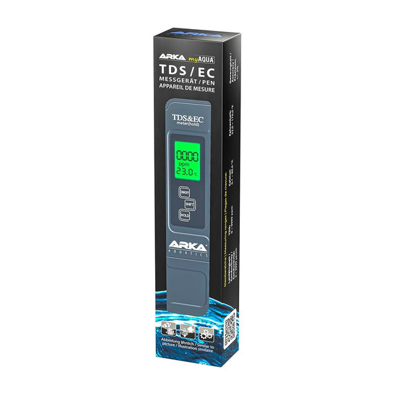 ARKA myAqua TDS and EC tester pen in its packaging