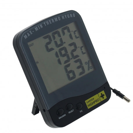 Thermo-hygromètre Garden HighPro Premium à grand écran et sonde déportée