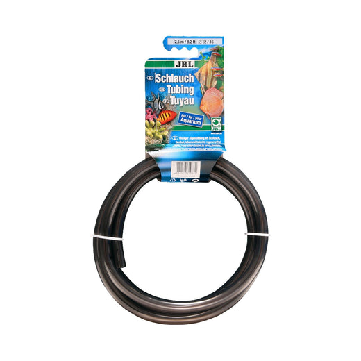 Couronne de tuyau souple gris de 2,5 m avec son étiquette, diamètre 12/16 mm