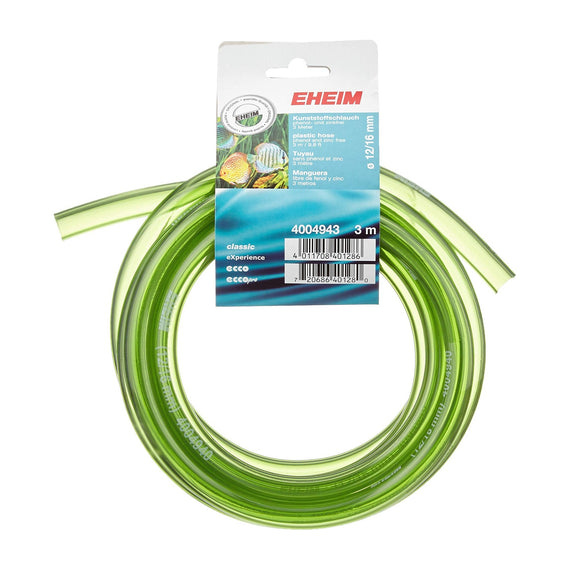 Tuyau vert EHEIM 12/16 mm de 3 mètres avec son étiquette