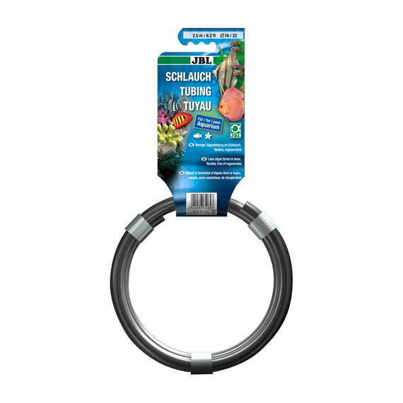 Rollo de tubería JBL gris de 16/22 mm y 2,5 m con su etiqueta