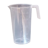 Verre doseur gradué en plastique translucide avec bec verseur