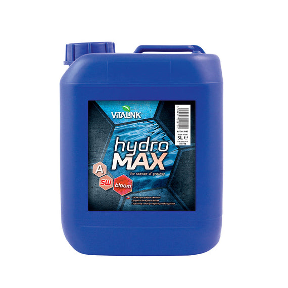 Bidon de partie B d'Hydro Max Bloom, base nutritive des légumes-fruits en hydroponie