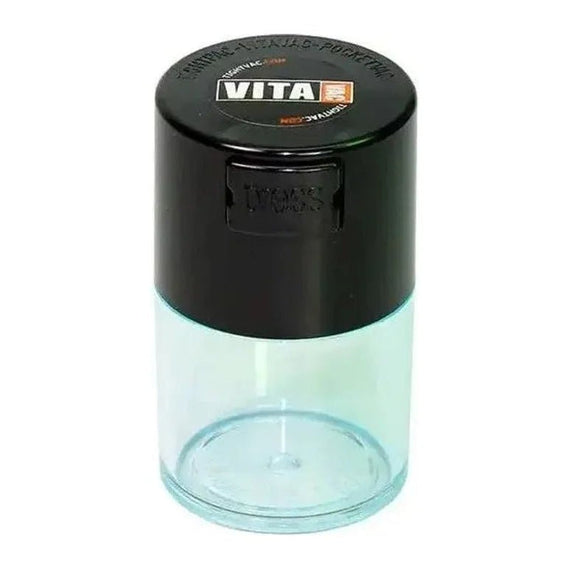 Boîte hermétique TightVac de 0,06 L, corps translucide noir et bouchon à bouton